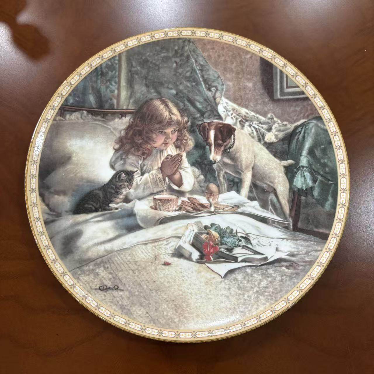 Royal Doulton 道尔顿 维多利亚时代肖像画作 1991年产限量收藏盘