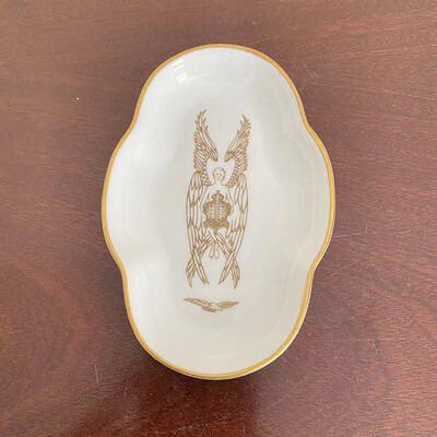 COALPORT 科尔波特 biggin hill 描金徽章盘 摆件小碟 骨瓷首饰碟