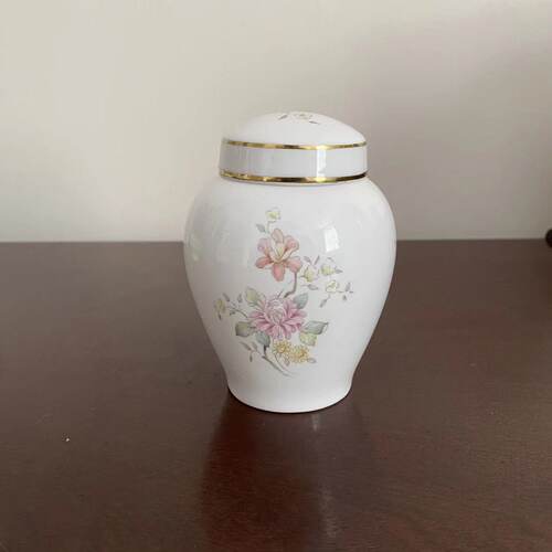 Royal Doulton 皇家道尔顿 Mystic DAWN 1985年茶罐 描金咖啡罐