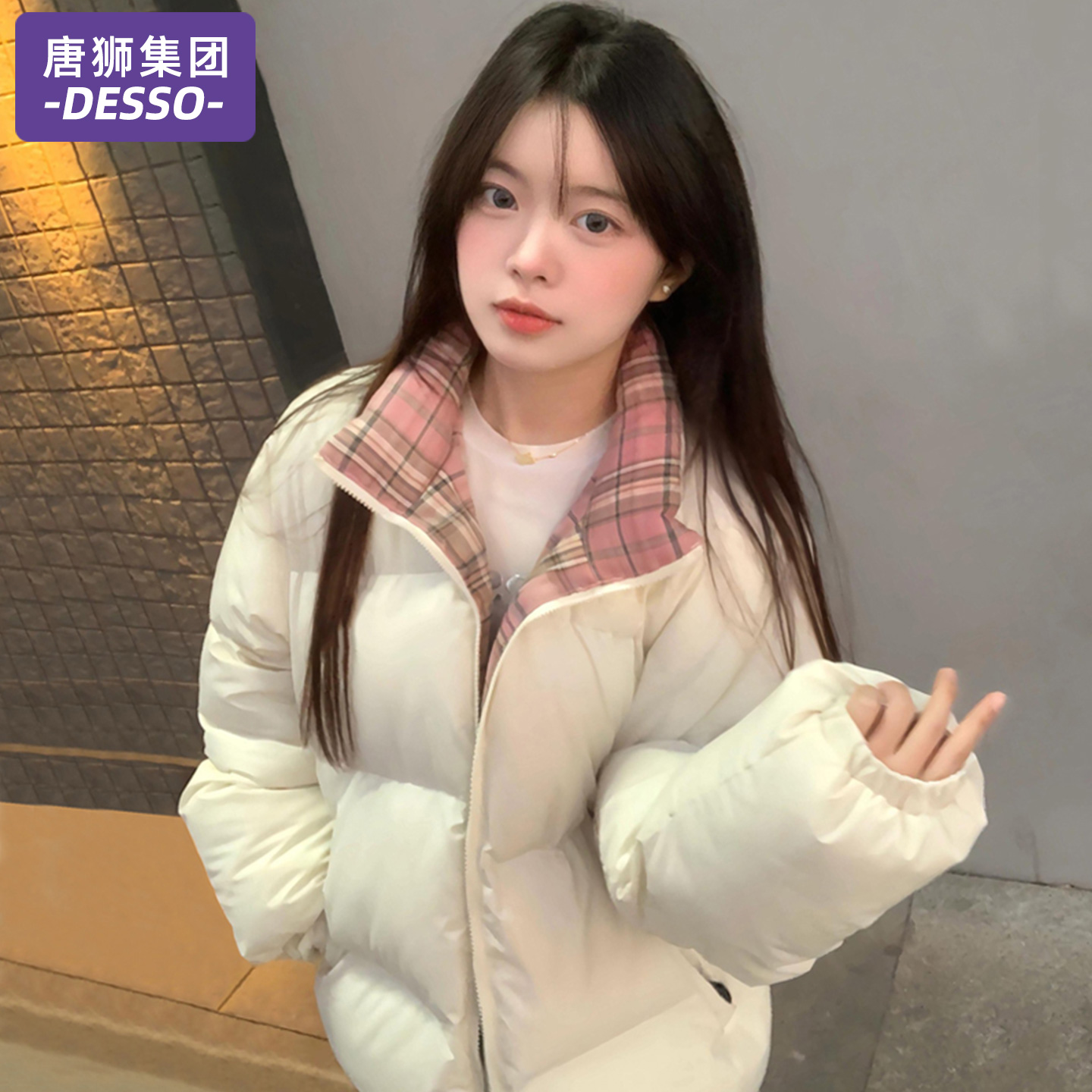 唐狮集团羽绒棉服女冬季2025年新款小个子棉袄棉衣加厚面包服外套