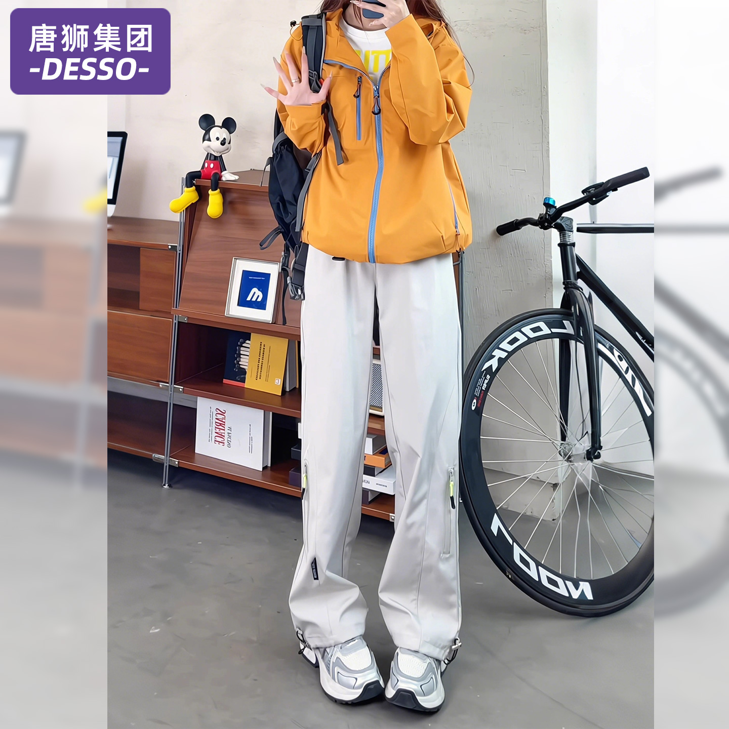 唐狮集团三防软壳加绒冲锋裤女款秋冬美式工装裤子户外防水登山裤