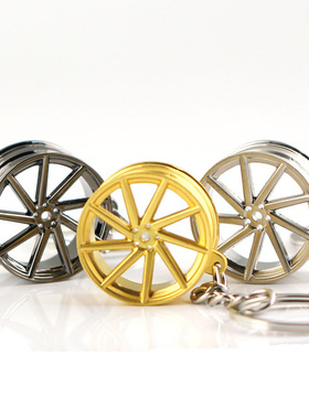 VOSSEN金属轮毂钥匙扣圈链汽车改装AMG腰挂件JDM HF改装钥匙扣