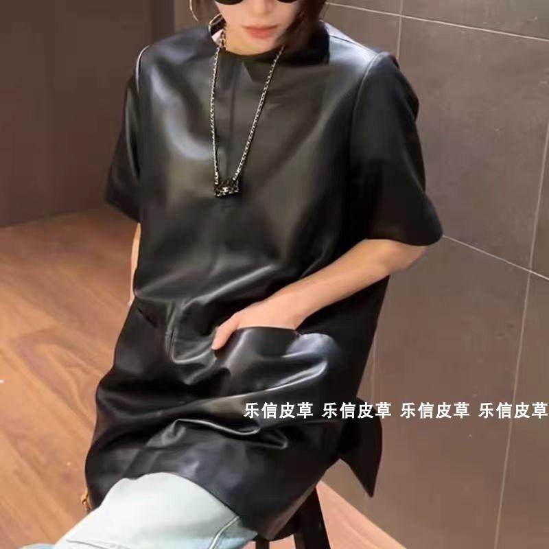 欧货泡泡袖洋气圆领宽松网红同款