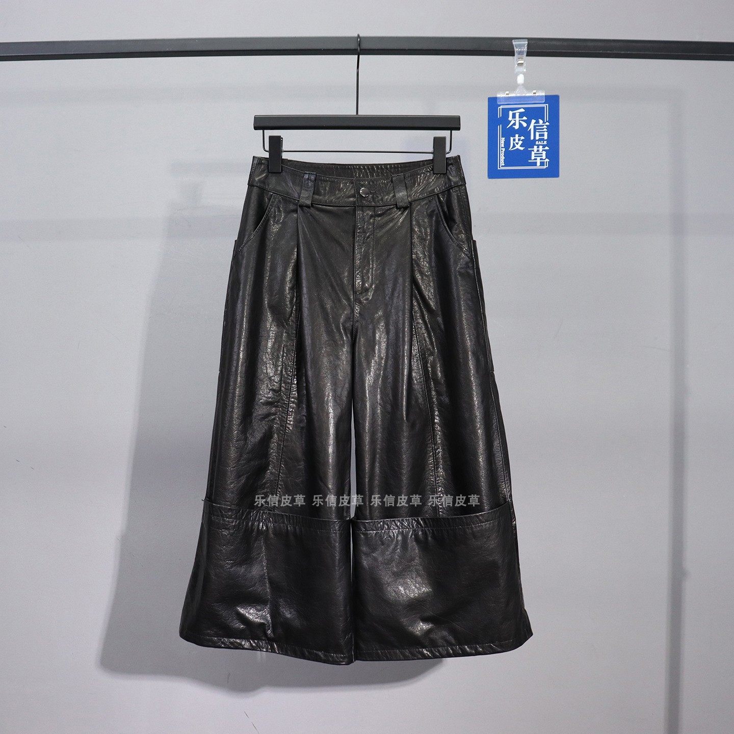 2025新款真皮皮裤女油蜡皮阔腿裤