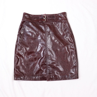 2026春季时尚新款真皮皮裙女款绵羊皮修身显瘦包臀半身裙酷感靴裙