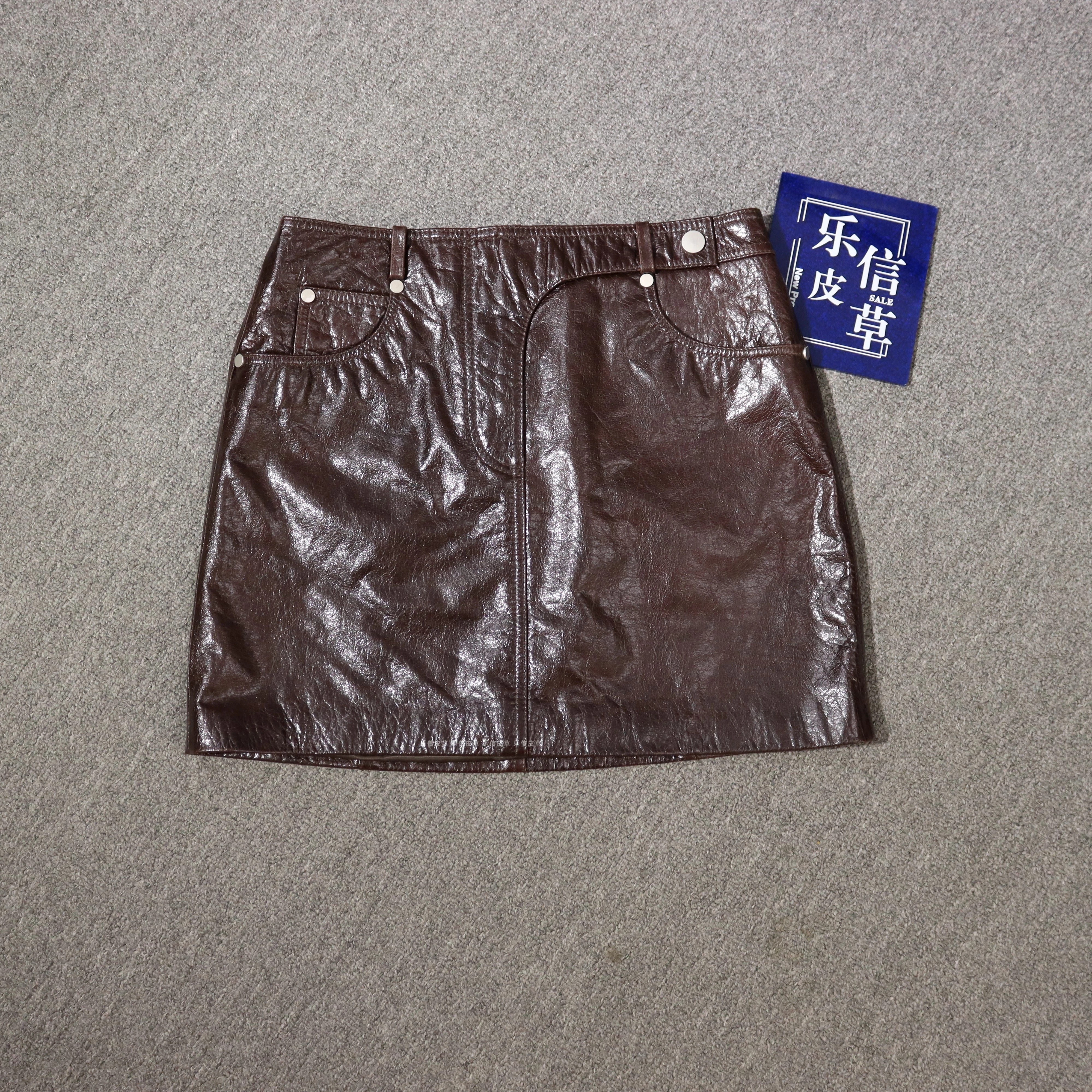 新款真皮皮裙女绵羊皮时尚百搭一步裙显瘦气质半身裙短款复古皮裙