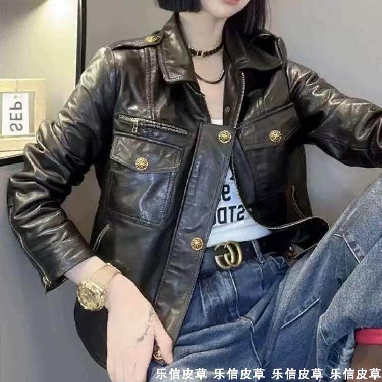 其他修身通勤常规真皮绵羊皮皮衣