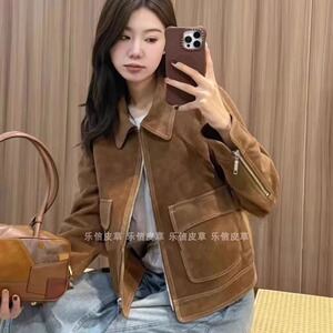 真皮新款女绵羊皮时尚百搭皮衣