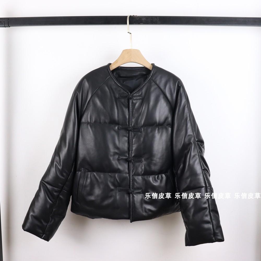 2024冬季新款短款真皮羽绒服
