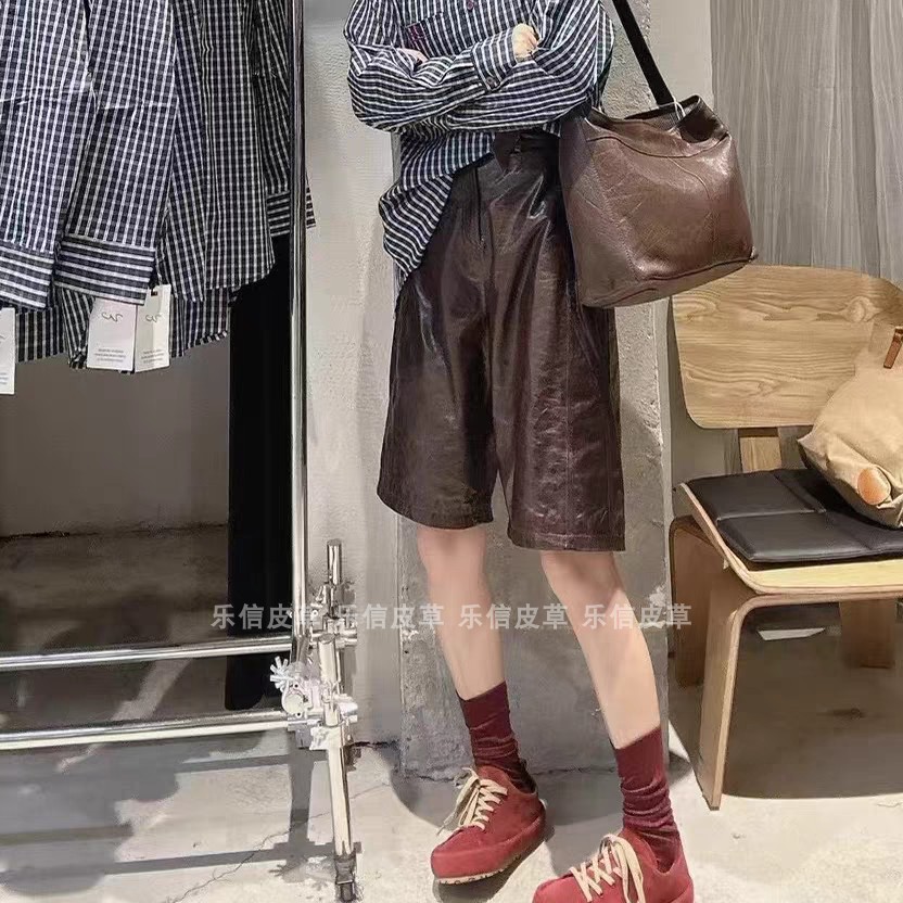 真皮新款皮裤女绵羊皮时尚百搭