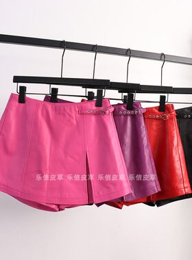 时尚高腰显瘦A字时尚腰带短裤裙