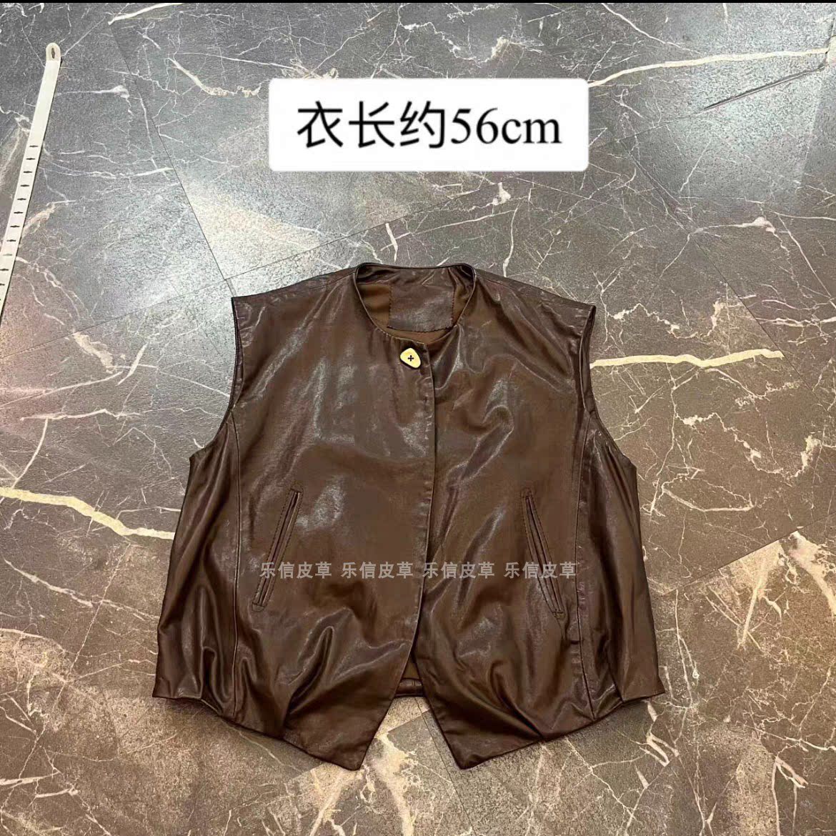 时尚新款真皮马甲女绵羊皮马甲