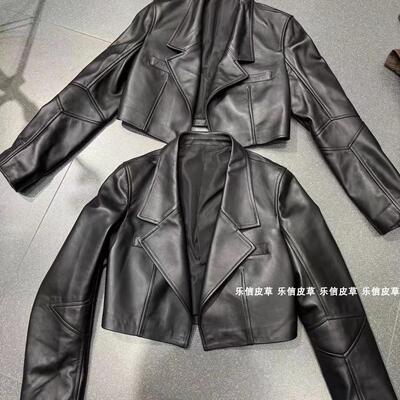 绵羊皮小皮衣女短款修身