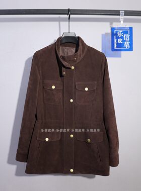 真皮新款女绵羊皮时尚翻毛皮皮衣