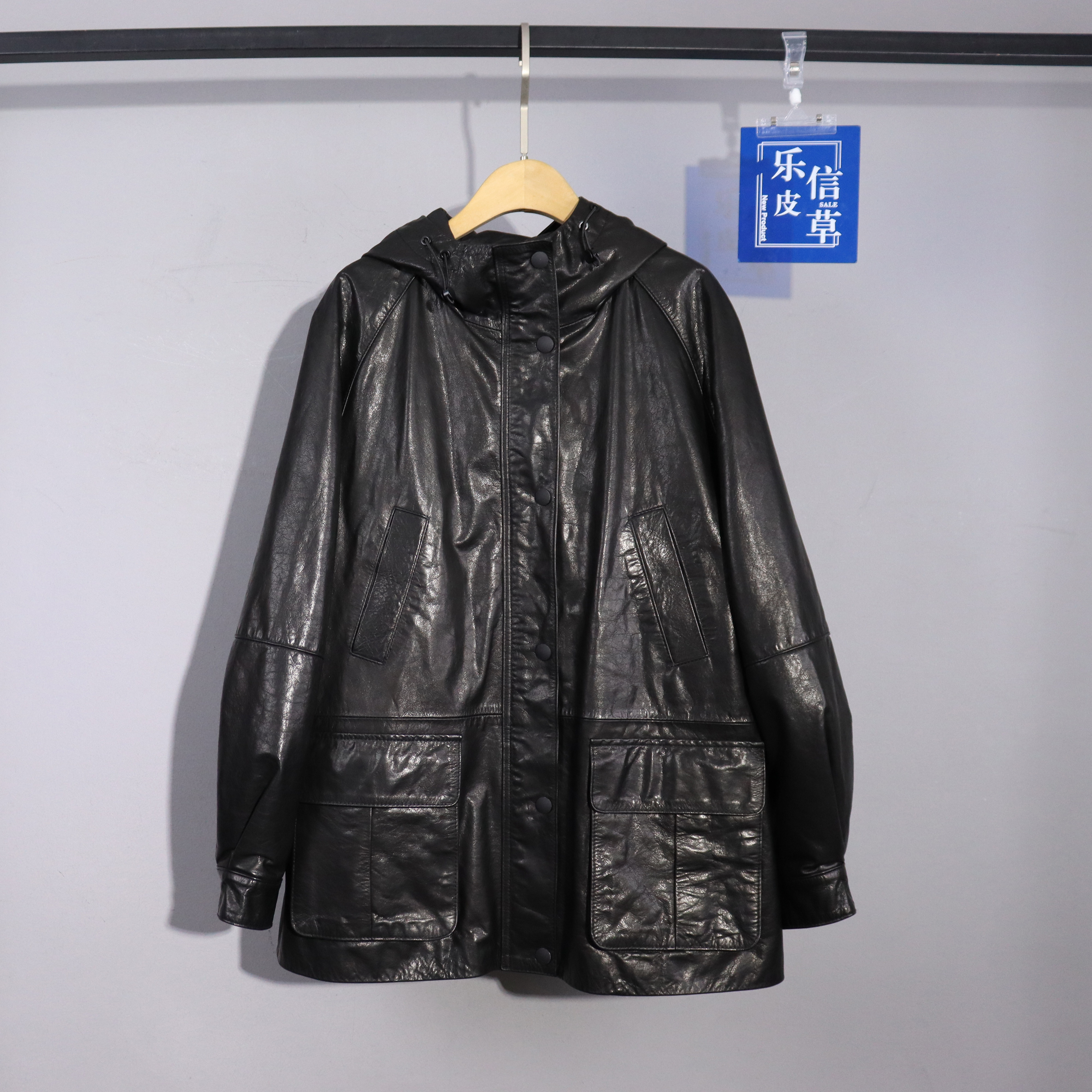 真皮皮衣女中长款连帽头层牛皮油蜡皮皮夹克外套宽松羽绒服皮夹克,女装/女士精品,皮衣,淘宝优惠券,粉丝福利购,淘宝优惠卷