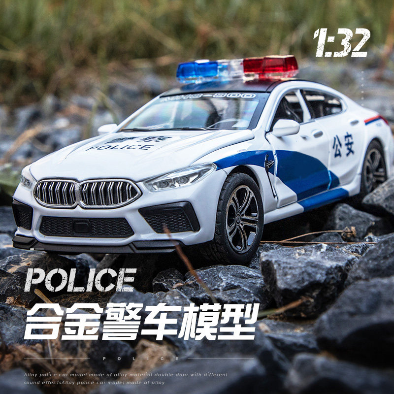 大号合金仿真M8警车小汽车玩具车模型摆件男孩生日礼物声光公安图片