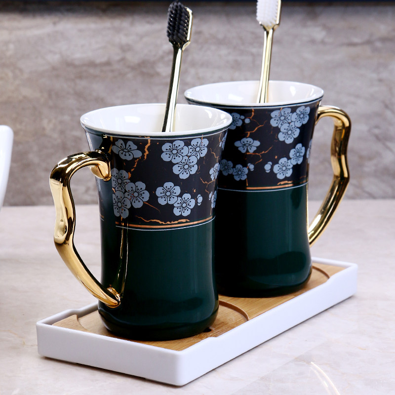 轻奢漱口杯子牙杯洗漱杯牙具批发