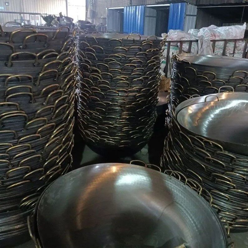 炒锅煮酒中式特大号做豆腐锅具适用燃煤气家用农村土灶用的大铁锅