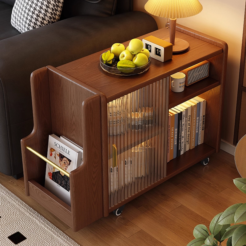 实木边几茶几移动客厅沙发侧边柜