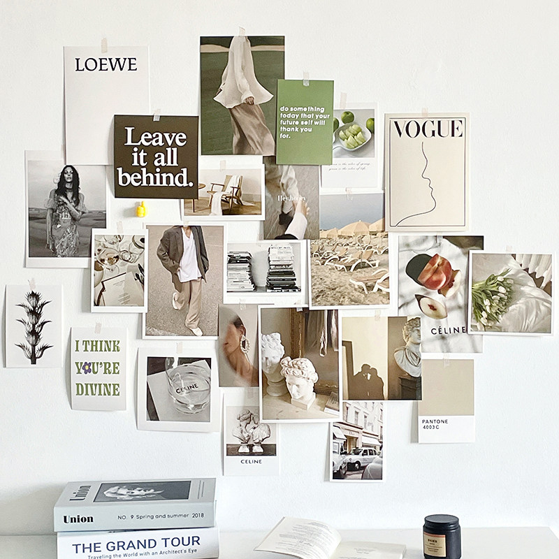 墙贴ins韩国海报卡片极简风卡片卧室背景墙房间拍照墙面装饰卡纸