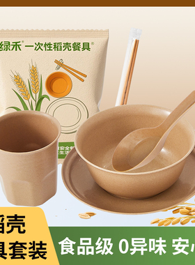 一次性餐具户外餐具三件套碗筷套装四食品级家用生日高端结婚酒席