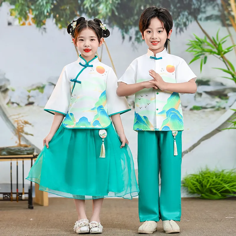 新款儿童汉服毕业合唱演出服