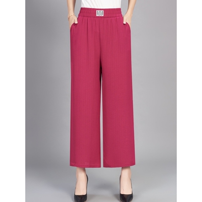 恒源祥官方正品妈妈裤子夏季薄款九分休闲裤宽松显瘦中老年女士直