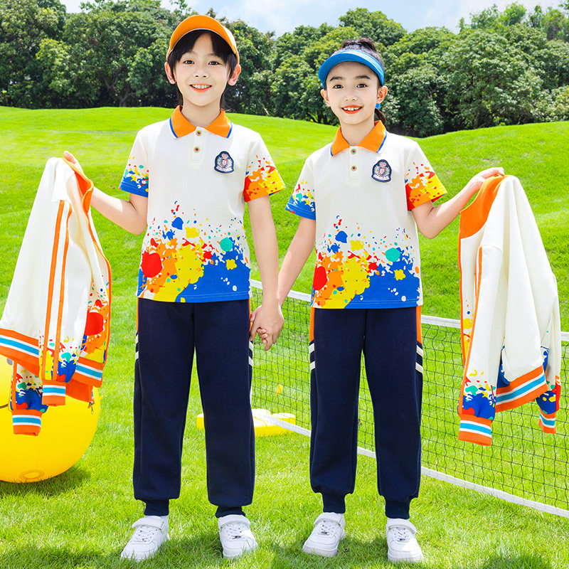 小学生班服夏季短袖一二年级运动会开幕式服装儿童幼儿园园服校服