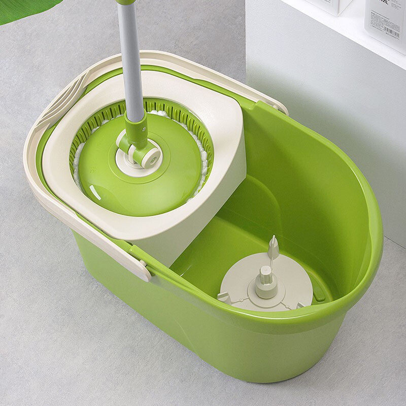 茶花旋转拖把双驱动免手洗拖把拖布桶一套家用 工厂直发