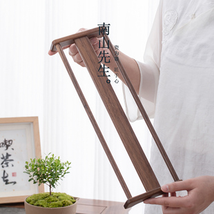 南山先生禅观杯架功夫茶杯收纳架胡桃木实木沥水杯架中式茶道杯架