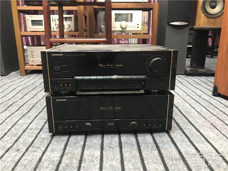 日本进口PIONEER/先锋M-72 C-72旗舰发烧 前后级功放4个独立声道.