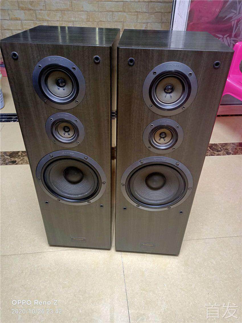 二手进口日本音箱 先锋S-J700D 落地音箱木质 8寸三分频家用音响.
