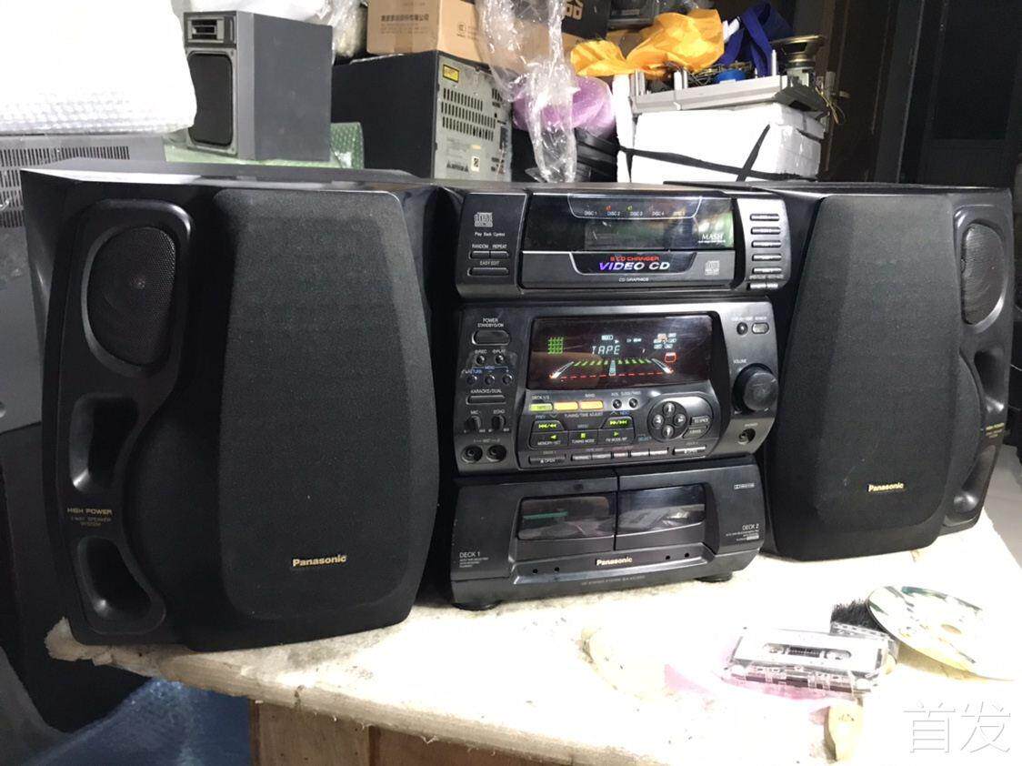 松下SS-VC550组合音响，音箱原版，功能全好音箱板正..