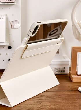 适用2024款ipadair6保护套air5高透4防弯摔9磁吸720度旋转可拆卸13寸pro11平板保护壳第九代苹果mini6全包