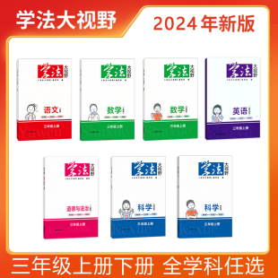 2024版学法大视野小学三3年级上册下册 全学科任选 学习套装 小砂糖橘同款练习册 被网友誉为湖南省省书 湖南教育出版社正版