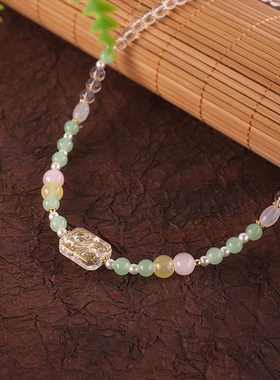 新中式古风甜美短项链超仙复古百搭锁骨链日常汉服旗袍穿搭配饰女