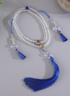 新中式仿水晶佛珠手链高颜值小众设计精致手链手持古风国风饰品