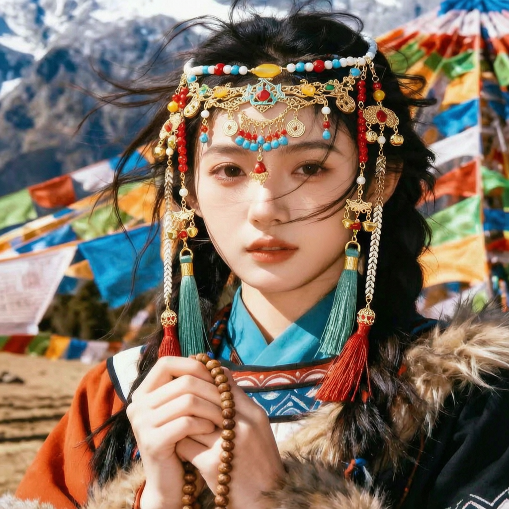 原创古风头饰傩戏发饰大祭司抹额汉服恐怖新娘发冠明制中式发饰女