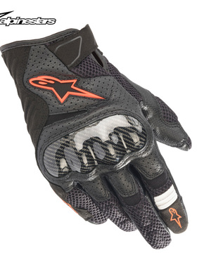 a星alpinestars摩托车骑行手套夏季机车骑士装备皮手套男SMX-1 v2