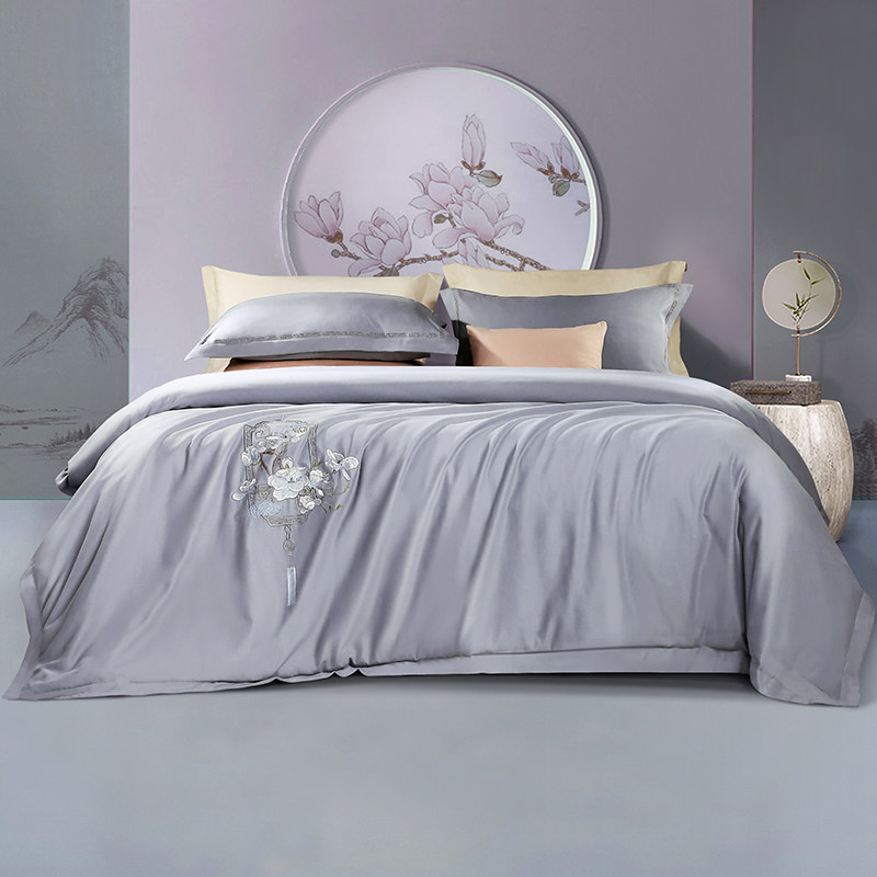 富安娜家纺四件套全棉纯棉双面磨毛加厚秋冬保暖床单被套床上用品