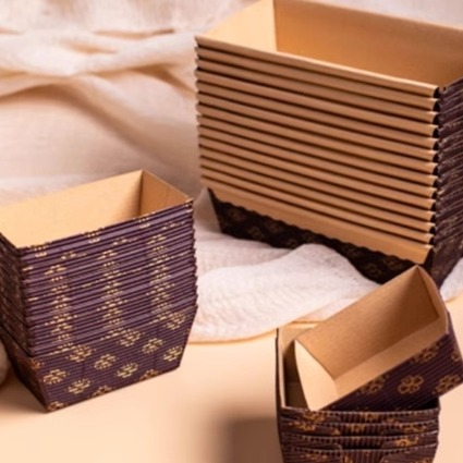 烘焙包装瓦楞纸船型面包纸托吐司纸杯潘娜托尼长方形戚风蛋糕模具