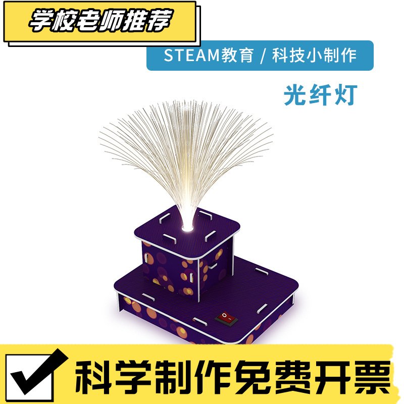 光纤灯科学实验 科技小制作科教玩具steam教育儿童自制手工材E95