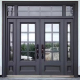 农村自建房大门进户门锌合金别墅大门双门庭院入户门钢化玻璃门