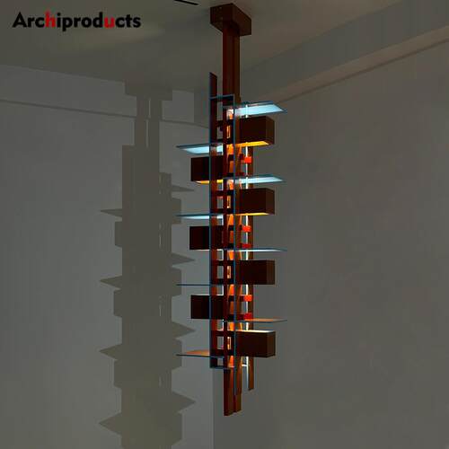 中山工厂直销FRANK LLOYD WRIGHT高山流水Taliesin3日式实木吊灯