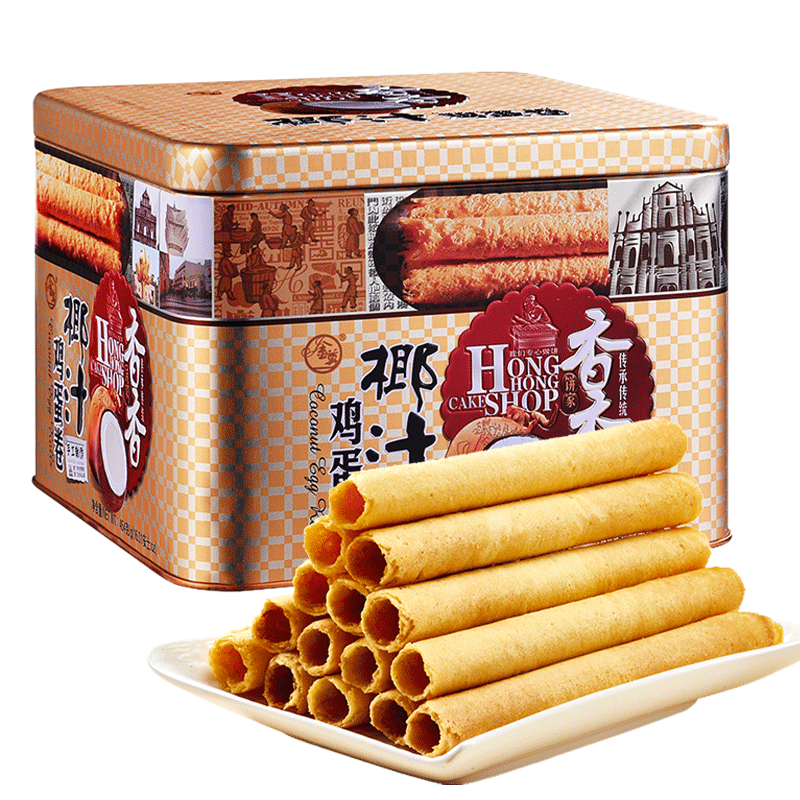 金尊手工椰汁蛋卷禮盒裝廣東特產