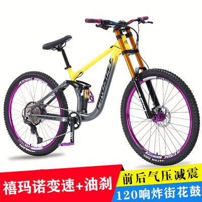 厂家26/27.5寸速降山地车铝合金软尾油刹减震山地自行车bicycle
