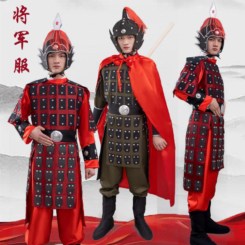 儿童将军战服满江红朗诵演出服花木兰古代士兵表演服装衣服凯盔甲