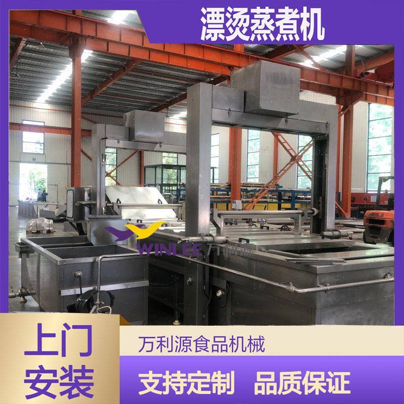 万利源商用大型漂烫蒸煮机 食品加工果蔬杀青护色流水线