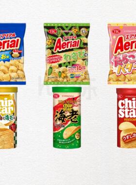 日本直邮YBC薯片四层空心脆海苔芝士海老虾味Aerial休闲膨化零食