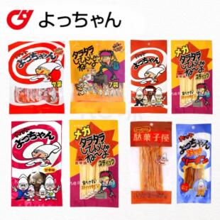 日本直邮Yocchan三杯醋鱿鱼鱼片炸猪排激辛甜辣味下酒菜零食小吃